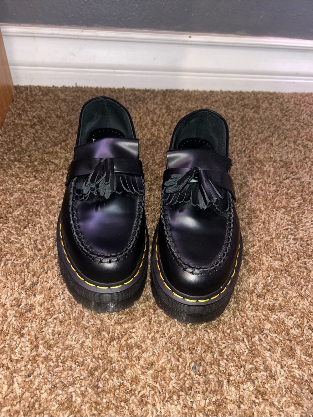 Dr. Martens Black Tassel Loafers- Run Large - Size 9 but fits 9 1/2-10
